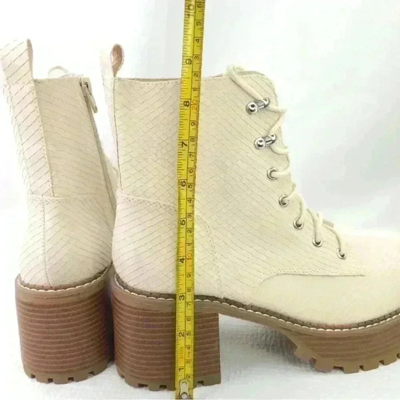 Altar’d State Chucky Platform Bootie Faux Snakeskin design  (Tan) Size 8 - Picture 2 of 13